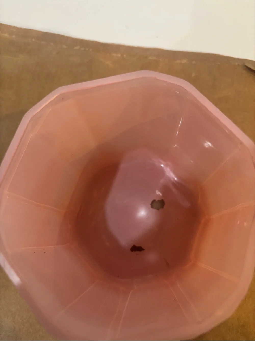 Pink Octagonal Tumbler Flower Vase